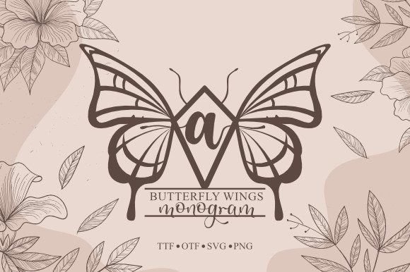 Butterfly Wings Monogram Font for Distinctive Web Design