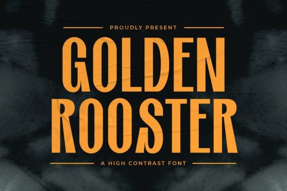 Golden Rooster: A Bold Display Font for Impactful Branding