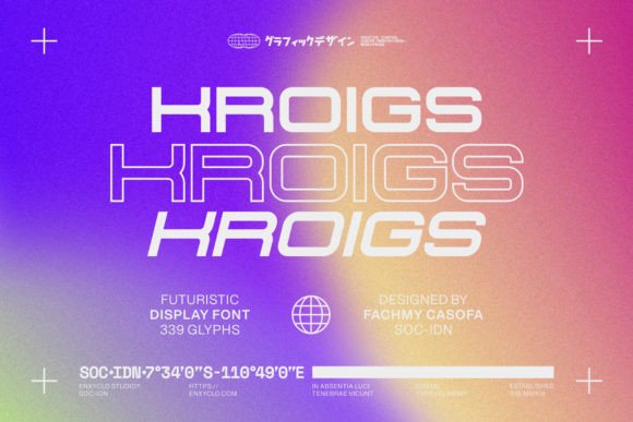 Kroigs: A Futuristic Display Font for Editorial Impact