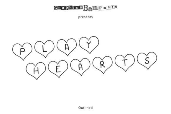 Play Hearts Outlined: A Font for Editorial Romance