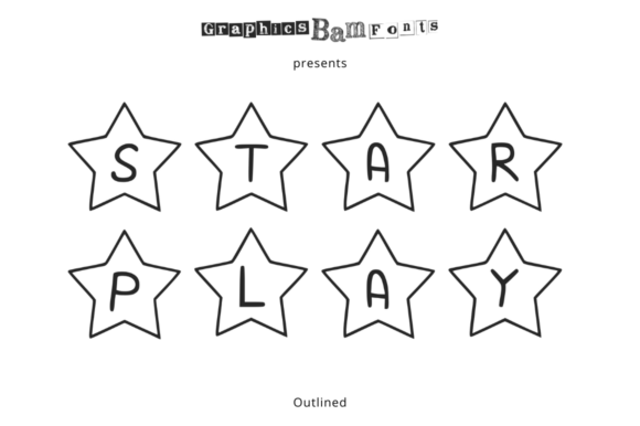Star Play Outlined: A Festive Display Font for Editorial Personality