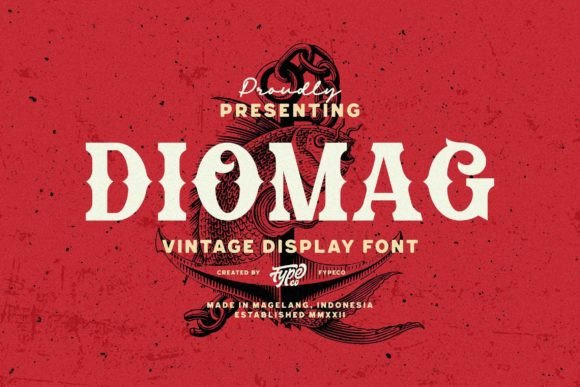 The Diomag Display Font: Vintage Charm for Modern Digital Design