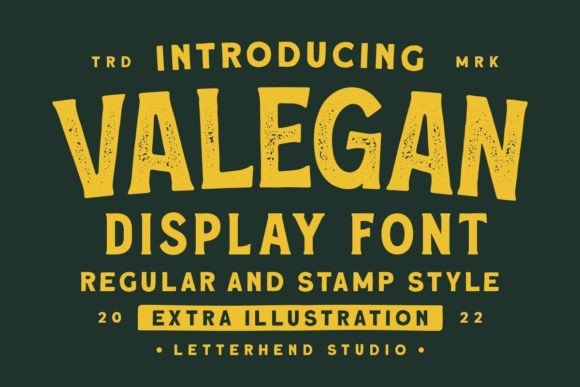 Valegan: A Vintage Display Font for Polished Digital Brands